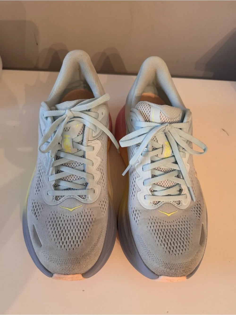 Hoka Bondi 9 Running Shoe in Glimmering Blue/overcast - size 9